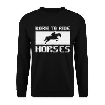 Horse riding - Unisex Sweatshirt - black - Front - Alina (178cm) & Michal (187cm)