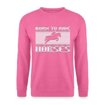 Équitation - Sweat-shirt Unisexe - rose - Devant