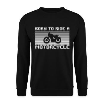 Motorcycling - Unisex Sweatshirt - black - Front - Alina (178cm) & Michal (187cm)