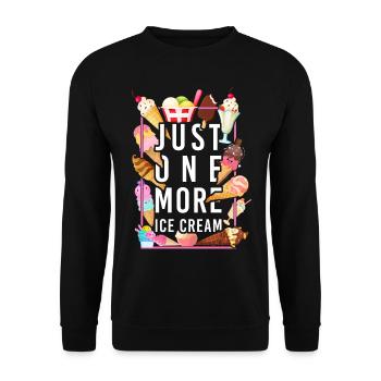 Ice Cream Cone Popsicle Just One - Unisex Pullover - Schwarz - Vorne - Alina (178cm) & Michal (187cm)