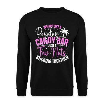 Juste quelques noix collées ensemble Réunion de famille - Sweat-shirt Unisexe - noir - Devant - Alina (178cm) & Michal (187cm)