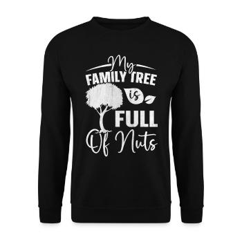 My Family Tree Full Of Nuts Funny Family Tree - Unisex Sweatshirt - black - Front - Alina (178cm) & Michal (187cm)