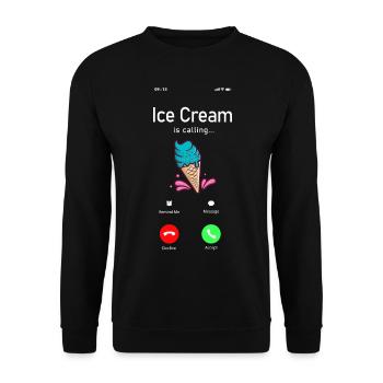 Ice Cream Phone Display Cone Ice - Sweat-shirt Unisexe - noir - Devant - Alina (178cm) & Michal (187cm)