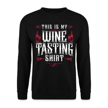 Sommelier Wine Drinking Tasting - Unisex Pullover - Schwarz - Vorne - Alina (178cm) & Michal (187cm)
