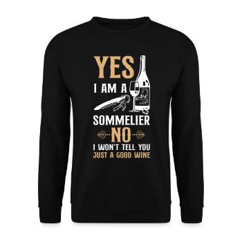 Dégustation de vin de sommelier - Sweat-shirt Unisexe - noir - Devant - Alina (178cm) & Michal (187cm)