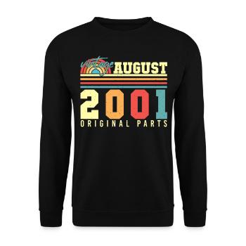 Mois de naissance Août 2001 - Sweat-shirt Unisexe - noir - Devant - Alina (178cm) & Michal (187cm)