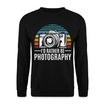 Photographe Photographe Je préfère - Sweat-shirt Unisexe - noir - Devant - Alina (178cm) & Michal (187cm)