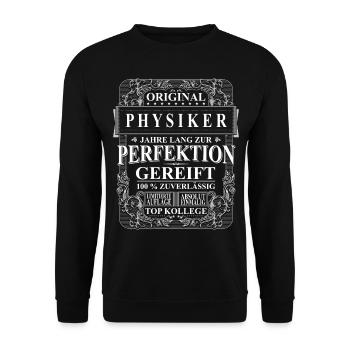 Original Physiker Kollegen Geschenk Vintage - Unisex Pullover - Schwarz - Vorne - Alina (178cm) & Michal (187cm)