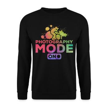 Camera Photography Mode on Camera Photographers - Unisex Sweatshirt - black - Front - Alina (178cm) & Michal (187cm)