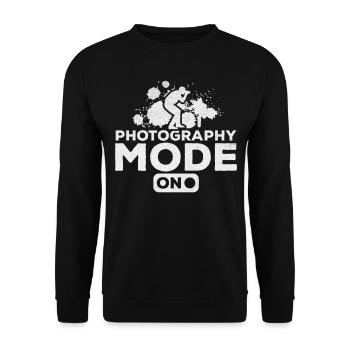 Mode de photographie amusant sur les photographes de l’appareil photo - Sweat-shirt Unisexe - noir - Devant - Alina (178cm) & Michal (187cm)