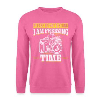 Bitte nicht stören Ich friere Zeit Lustiger - Unisex Pullover - Pink - Vorne