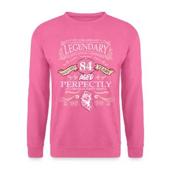 Vintage Legendary - Aged perfectly 84th birthday - Unisex Sweatshirt - pink - Front