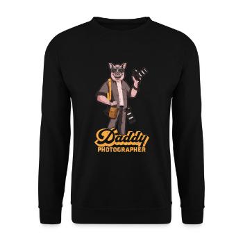 Photographe d’appareil photo Papa Photographie Papa Photographe - Sweat-shirt Unisexe - noir - Devant - Alina (178cm) & Michal (187cm)