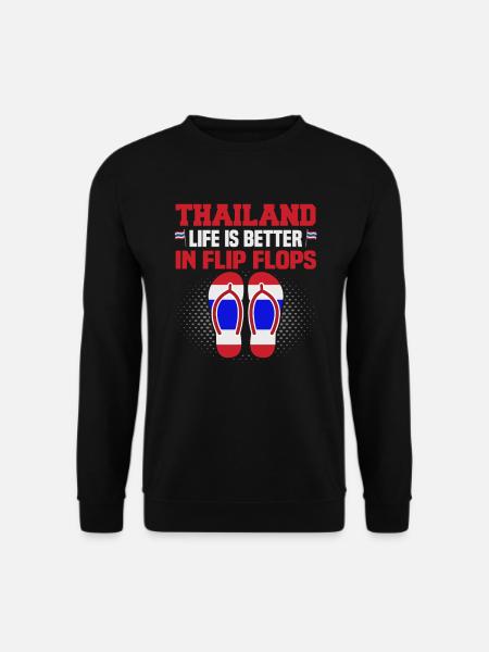 Thailand Strandurlaub am Meer Design Strandmotiv - Unisex Pullover - Schwarz