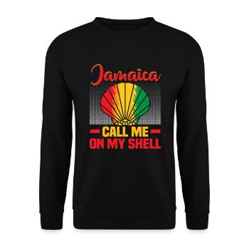 Jamaika Strandurlaub am Meer Design Strandmotiv - Unisex Pullover - Schwarz - Vorne - Alina (178cm) & Michal (187cm)