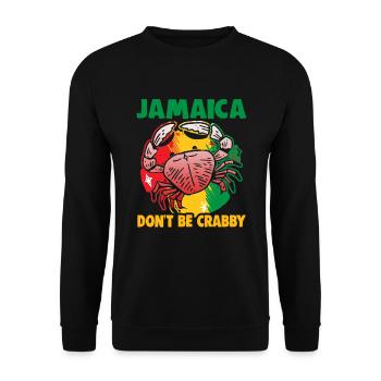 Jamaica Beach Holiday by the Sea Design Beach Motif - Unisex Sweatshirt - black - Front - Alina (178cm) & Michal (187cm)