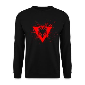 Albanischer Adler Kosovo Designs für Albaner - Unisex Pullover - Schwarz - Vorne - Alina (178cm) & Michal (187cm)