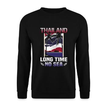 Thaïlande Beach Holiday by the Sea Design Beach Motif - Sweat-shirt Unisexe - noir - Devant - Alina (178cm) & Michal (187cm)