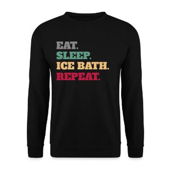Ice bath - Unisex Pullover - Schwarz - Vorne - Alina (178cm) & Michal (187cm)