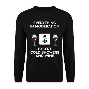 Ice bath - Unisex Sweatshirt - black - Front - Alina (178cm) & Michal (187cm)