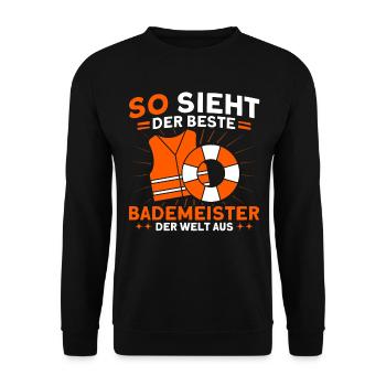Lifeguard Swimming Pool Lifeguard Lifeguard Lifeguard - Unisex Sweatshirt - black - Front - Alina (178cm) & Michal (187cm)