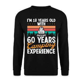 Camping-car de 78 ans Camping 78 Anniversaire - Sweat-shirt Unisexe - noir - Devant - Alina (178cm) & Michal (187cm)