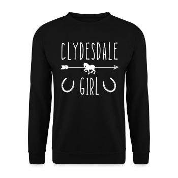 Chemise Clydesdale Clydesdale Rider - Sweat-shirt Unisexe - noir - Devant - Alina (178cm) & Michal (187cm)