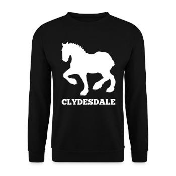 Chemise Clydesdale Clydesdale Rider - Sweat-shirt Unisexe - noir - Devant - Alina (178cm) & Michal (187cm)