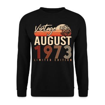 1973 August Vintage - Unisex Sweatshirt - black - Front - Alina (178cm) & Michal (187cm)