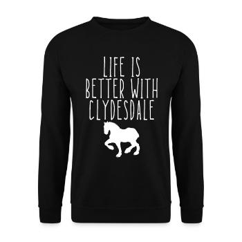 Chemise Clydesdale Clydesdale Rider - Sweat-shirt Unisexe - noir - Devant - Alina (178cm) & Michal (187cm)