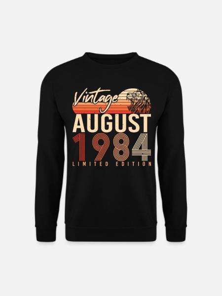 Geburtstagsgruss Für August 1984 - Unisex Pullover - Schwarz