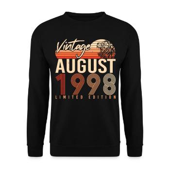 Mois de naissance Août 1998 - Sweat-shirt Unisexe - noir - Devant - Alina (178cm) & Michal (187cm)