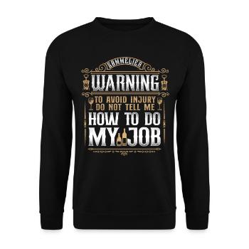 Sommelier Wine Drinking Tasting - Unisex Sweatshirt - black - Front - Alina (178cm) & Michal (187cm)
