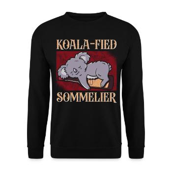 Sommelier Wine Drinking Tasting - Unisex Pullover - Schwarz - Vorne - Alina (178cm) & Michal (187cm)