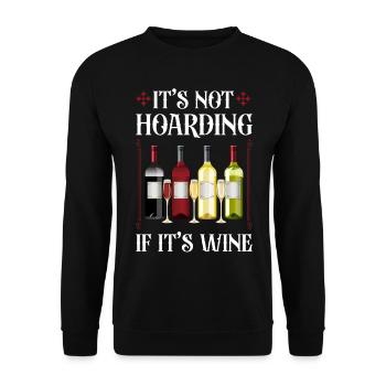 Sommelier Wine Drinking Tasting - Unisex Pullover - Schwarz - Vorne - Alina (178cm) & Michal (187cm)