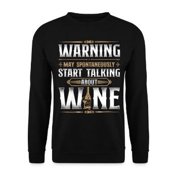 Sommelier Wine Drinking Tasting - Unisex Pullover - Schwarz - Vorne - Alina (178cm) & Michal (187cm)