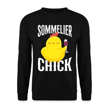 Sommelier Wine Drinking Tasting - Unisex Sweatshirt - black - Front - Alina (178cm) & Michal (187cm)