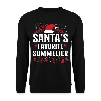 Sommelier Wine Drinking Tasting - Unisex Pullover - Schwarz - Vorne - Alina (178cm) & Michal (187cm)