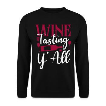 Sommelier Wine Drinking Tasting - Unisex Pullover - Schwarz - Vorne - Alina (178cm) & Michal (187cm)
