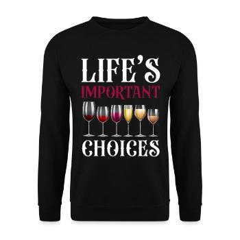 Dégustation de vin de sommelier - Sweat-shirt Unisexe - noir - Devant - Alina (178cm) & Michal (187cm)