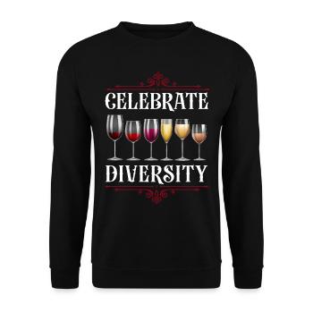Sommelier Wine Drinking Tasting - Unisex Pullover - Schwarz - Vorne - Alina (178cm) & Michal (187cm)