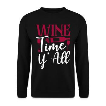 Sommelier Wine Drinking Tasting - Unisex Pullover - Schwarz - Vorne - Alina (178cm) & Michal (187cm)