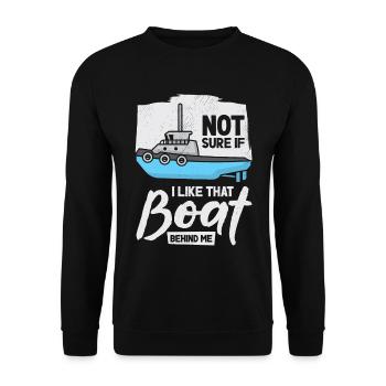 Schlepper Segler Kapitän Bootseigner Meer - Unisex Pullover - Schwarz - Vorne - Alina (178cm) & Michal (187cm)