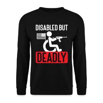 2nd Amendment Gun Lover Pro Gun Control - Unisex Sweatshirt - black - Front - Alina (178cm) & Michal (187cm)