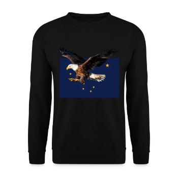 Alaska Gift USA Nature Bear Denali Grizzly Forest - Sweat-shirt Unisexe - noir - Devant - Alina (178cm) & Michal (187cm)