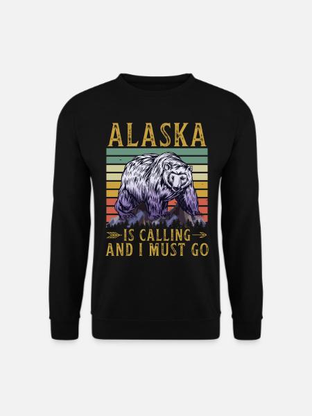 Alaska Geschenk Kinder Herren Damen USA Natur Eis - Unisex Pullover - Schwarz