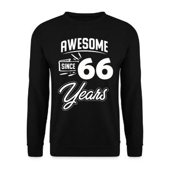 66th Birthday Gift Birthday Vintage april - Unisex Sweatshirt - black - Front - Alina (178cm) & Michal (187cm)