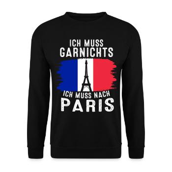 Frankreich Flagge France Paris Marseille French - Unisex Pullover - Schwarz - Vorne - Alina (178cm) & Michal (187cm)