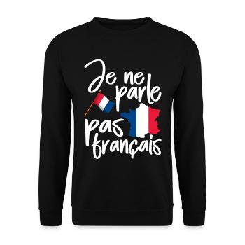 France - Sweat-shirt Unisexe - noir - Devant - Alina (178cm) & Michal (187cm)