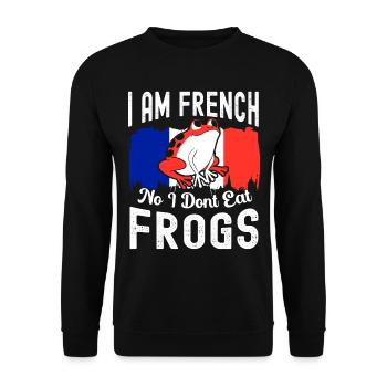 France Gift Paris French French Monaco - Unisex Sweatshirt - black - Front - Alina (178cm) & Michal (187cm)